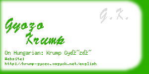 gyozo krump business card